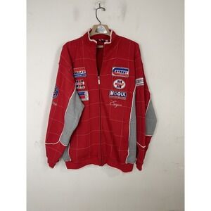 Enyce Mens Jacket XXL Full Zip Racing Track Red Patches 2003 Team Nascar